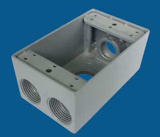 Wasserdichter elektrischer Aluminiumkasten-wetterfeste Behälter-Kasten-Grau-Farbe