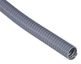 PVC beschichtete graue Farbe des flexiblen Rohres, flexibles Rohr gewellte Art